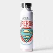 オリジナルスーパーガールヴィンテージロゴバッジ ウォーターボトル (左面)