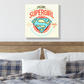 オリジナルスーパーガールヴィンテージロゴバッジ キャンバスプリント (インサイチュ (寝室))