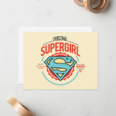 オリジナルスーパーガールヴィンテージロゴバッジ ノートカード (正面/裏面インサイチュ)