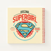 オリジナルスーパーガールヴィンテージロゴバッジ ノートブック (裏面)