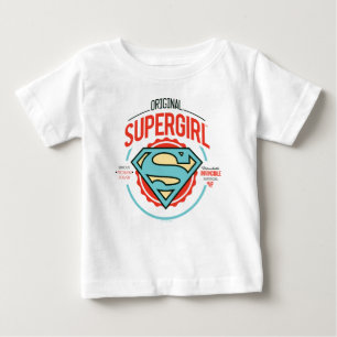 オリジナルスーパーガールヴィンテージロゴバッジ ベビーTシャツ