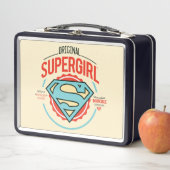 オリジナルスーパーガールヴィンテージロゴバッジ メタルランチボックス (インサイチュ)
