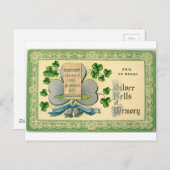 オリジナルセントパトリックの日ヴィンテージアイリッシュドロー ポストカード (正面/裏面)