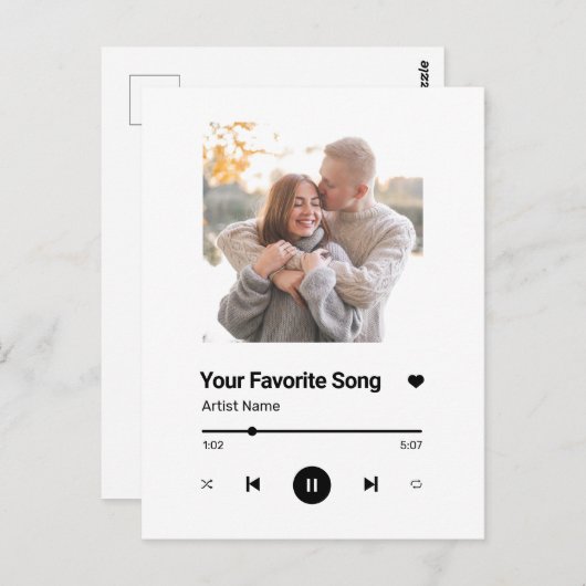 オリジナルソング お気に入りの曲 写真1枚 ポストカード (正面/裏面)