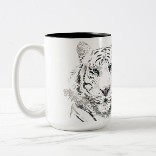 オリジナルタイガーウォーターカラー中国の〔占星術の〕十二宮図モノグラム ツートーンマグカップ (左)