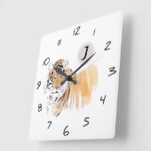 オリジナルタイガーウォーターカ中国のラー〔占星術の〕十二宮図誕生日 スクエア壁時計 (傾斜)