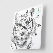 オリジナルタイガーウォーターカ中国のラー〔占星術の〕十二宮図誕生日 スクエア壁時計 (傾斜)