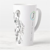 オリジナルタイガーウォーター中国のカラー〔占星術の〕十二宮図イニシャルL カフェラテマグ (右アングル)