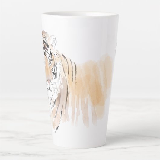 オリジナルタイガーウォーター中国のカラー〔占星術の〕十二宮図イニシャルL カフェラテマグ (正面)