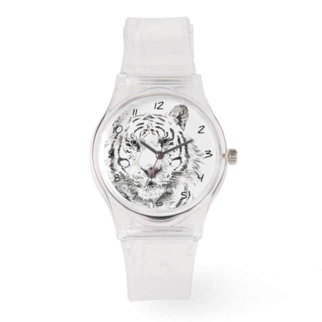オリジナルタイガーウォーター色中国の〔占星術の〕十二宮図誕生日 腕時計 (正面)