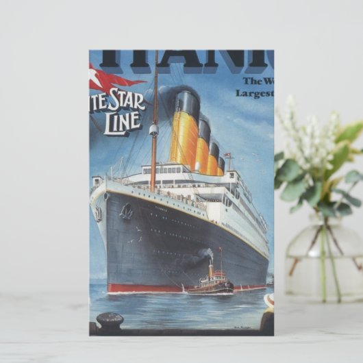 オリジナルタイタニックのビンテージポスター1912 便箋 (スタンド正面)