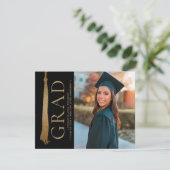 オリジナルタッセル 大学卒業 カスタム フォト 案内状 (スタンド正面)
