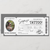 オリジナルタトゥー割引券（写真付き） 招待状 (正面/裏面)
