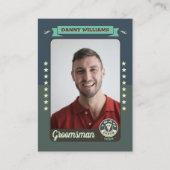 オリジナルチームグルームトレーディングカード、ブライズメンのギフト コーリングカード (正面)