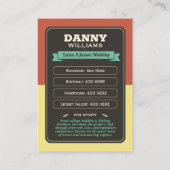 オリジナルチームグルームトレーディングカード、ブライズメンのギフト コーリングカード (裏面)