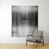 オリジナルテキストと画像 シンプル シルバー グレー 結婚式 タペストリー (インサイチュ)