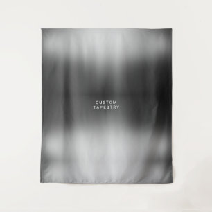 オリジナルテキストと画像 シンプル シルバー グレー 結婚式 タペストリー