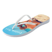 オリジナルテキストの写真付きサンダル ビーチサンダル (アングル)