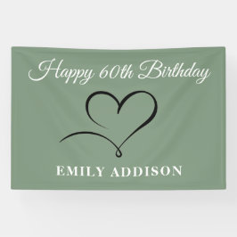 オリジナルテキストオプション付き60歳誕生日バナー 横断幕