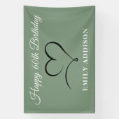 オリジナルテキストオプション付き60歳誕生日バナー 横断幕 (縦)