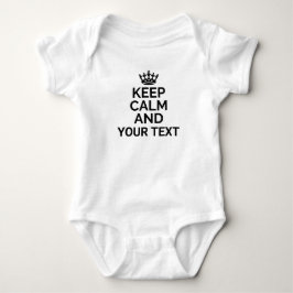 オリジナルテキスト入りベビーボディスーツ Keep Calm ベビーボディスーツ