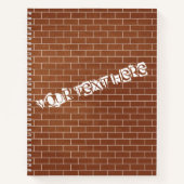 オリジナルテキスト入りレンガ壁ノート ノートブック (正面)