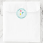 オリジナルテキスト入り風船バルーン3つ ラウンドシール (バッグ)