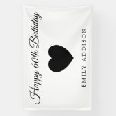 オリジナルテキスト入り60歳誕生日ホワイトバナー 横断幕 (縦)