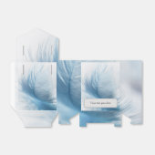 オリジナルテキスト追加可能 羽毛のギフトボックス フェイバーボックス (折り畳みなし)