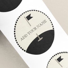 オリジナルテキスト ゴルフ フラッグ ラウンドシール