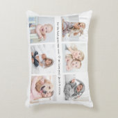 オリジナルテキスト フロント バック フォト コラージュ モダン 記念品 アクセントクッション (正面(垂直))