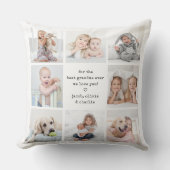 オリジナルテキスト フロント バック フォト コラージュ モダン 記念品 クッション (正面)