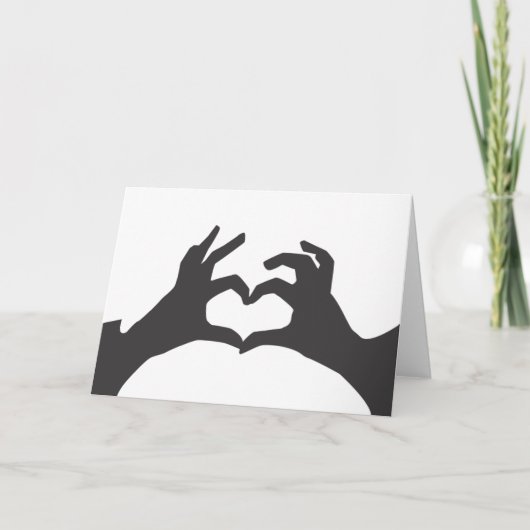 オリジナルテキスト ラブ ハートを追加 カード (正面)