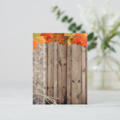 オリジナルテキスト 秋の招待状を追加 ポストカード (スタンド正面)