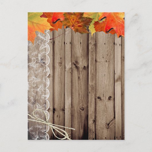 オリジナルテキスト 秋の招待状を追加 ポストカード (正面)