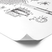 オリジナルテニスラケット特許ポスター – ヴィンテージ ポスター (角)