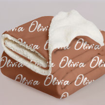 オリジナルテラコッタ シェルパ ブランケット -  ブライズメイドへの特別な贈り物