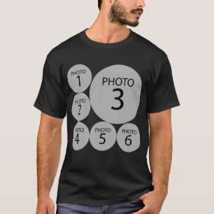 オリジナルテンプレート6丸写真コラージュの作成 Tシャツ