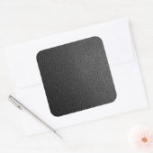 オリジナルテンプレート 黒 レザー 自分で作る スクエアシール (封筒)