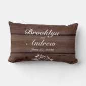 オリジナルデザインのウェディングピロー ランバークッション (裏面)