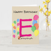 オリジナルデザインのオーダーメイド誕生日カード カード (黄色い花)