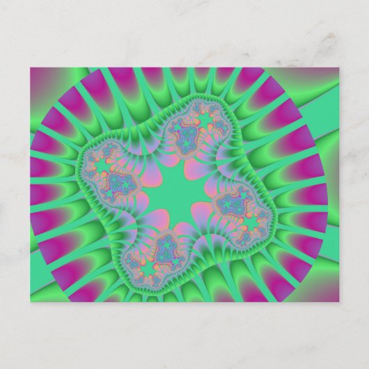 オリジナルデザインのクローバー 緑の花のポストカード ポストカード (正面)