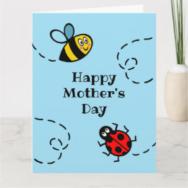 オリジナルデザインのハチとコバチの母の日カー カード