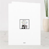 オリジナルデザインのハチとコバチの母の日カー カード (裏面)