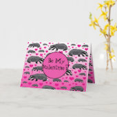 オリジナルデザインのバッドジャー バレンタインカード カード (黄色い花)