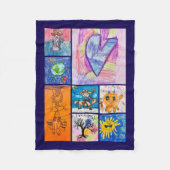 オリジナルデザインのフォトキッズアート記念品 フリースブランケット (正面)