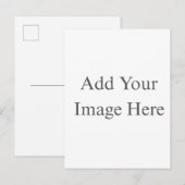 オリジナルデザインのホワイト インビテーションポストカード (正面/裏面)