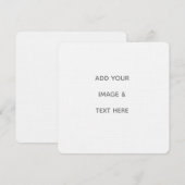 オリジナルデザインのホワイト 招待状 (正面/裏面)