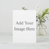 オリジナルデザインのホワイト 招待状 (スタンド正面)