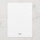 オリジナルデザインのホワイト 招待状 (裏面)